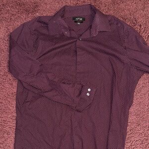 Apt. 9 Men’s Burgundy Dot-Print Dress Shirt